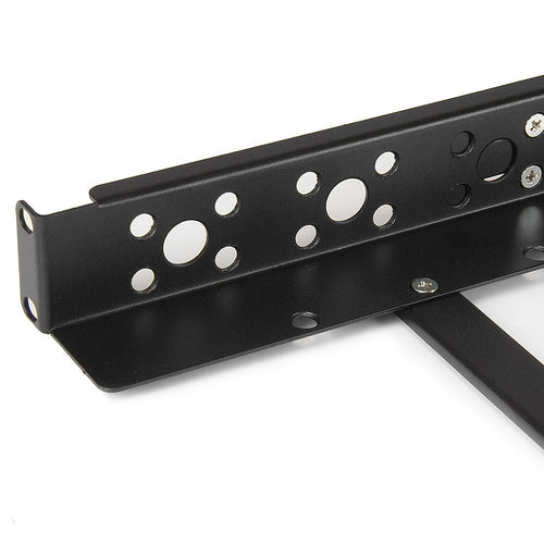 1U Universal Server Rack Rails Adjustable Depth 19 Inch Steel Black