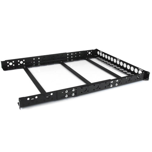 1U Universal Server Rack Rails Adjustable Depth 19 Inch Steel Black