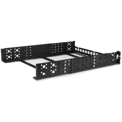 StarTech.com UNIRAILS2U Verstellbare Rack-Schienen - 2HE, Schwarz, Stahl
