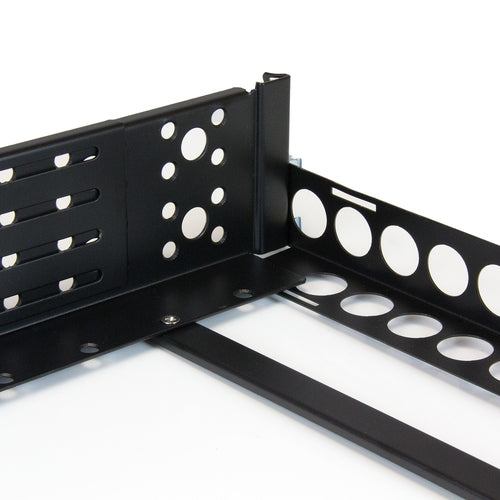 StarTech.com UNIRAILS2U Verstellbare Rack-Schienen - 2HE, Schwarz, Stahl