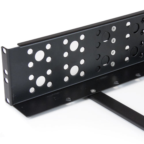 StarTech.com UNIRAILS2U Verstellbare Rack-Schienen - 2HE, Schwarz, Stahl