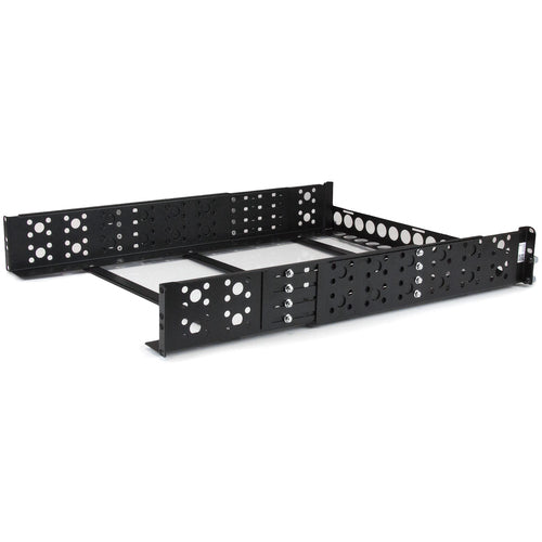 StarTech.com UNIRAILS2U Verstellbare Rack-Schienen - 2HE, Schwarz, Stahl