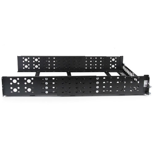 StarTech.com UNIRAILS2U Verstellbare Rack-Schienen - 2HE, Schwarz, Stahl