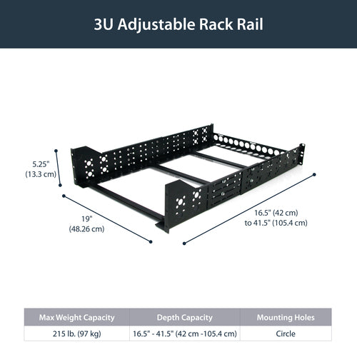 StarTech.com UNIRAILS3U rack accessory