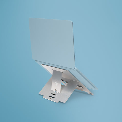 Verstellbarer Laptopständer Ergonomisch R-Go Tools Silber Aluminium 10-22 Zoll Klappbar