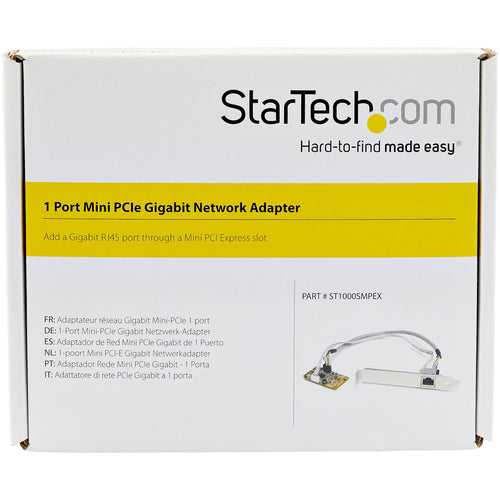 StarTech.com ST1000SMPEX Mini-PCI-Express-Gigabit-Ethernet-Netzwerkkarte - 1000 Mbit/s Kabelgebundener Adapter
