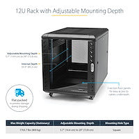 StarTech.com RK1236BKF rack cabinet