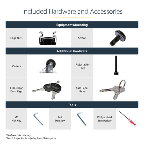 StarTech.com RK1236BKF rack cabinet