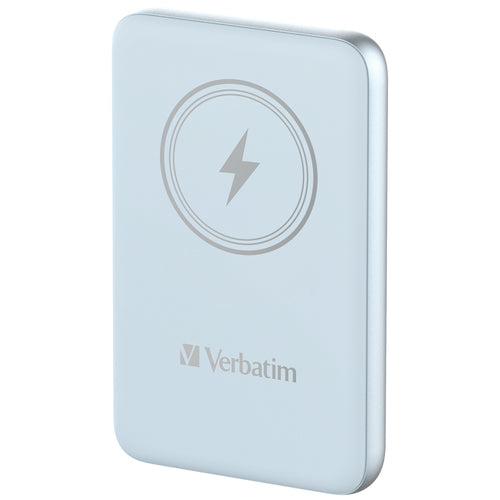 Verbatim Charge 'n' Go Magnetic Wireless Power Bank 10000mAh - Quick Charge 3.0 - Blue
