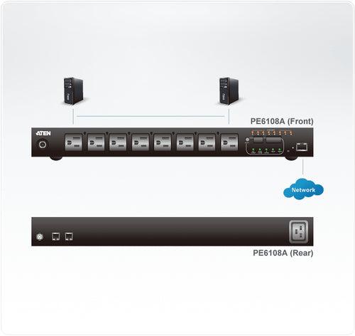 Power Distribution Unit ATEN PE6108G 10A 8 Outlet 1U Rack