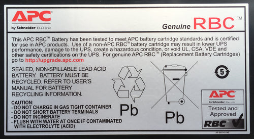 APC RBC12 Sealed Lead Acid UPS Battery Replacement 10kg