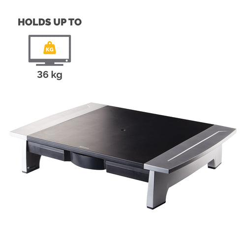 Verstellbarer Computer-Monitorständer mit Ablagefach – Fellowes Office Suites – max. 36 kg, höhenverstellbar, 28 Zoll