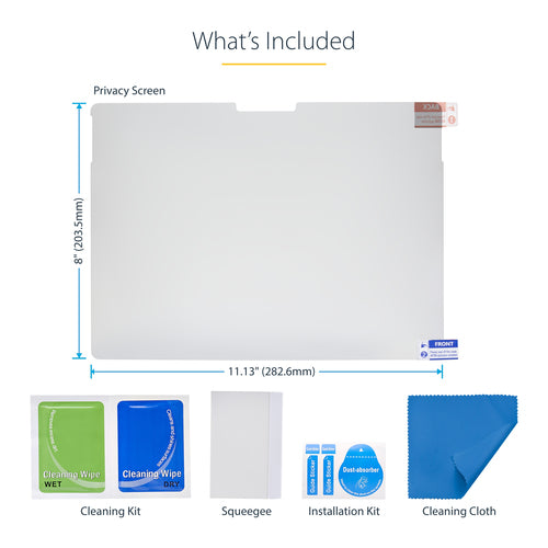 13 Inch 4-Way Privacy Screen Filter for Surface Pro 8/9/X Touch-Enabled