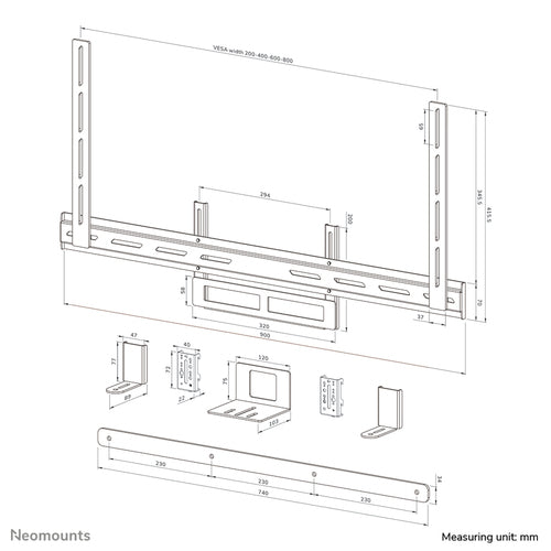 Neomounts AV2-500WH TV mount accessory