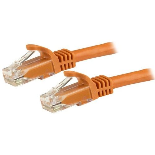 CAT6 Ethernet Cable 15m Orange 650MHz 100W PoE Snagless
