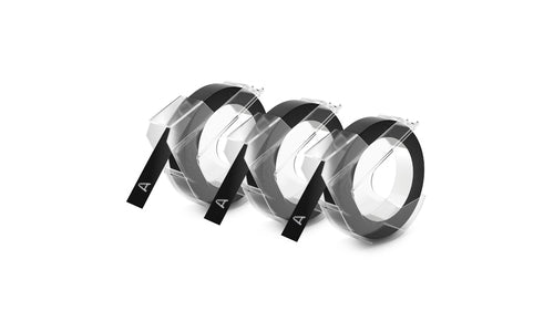 Label-Making Tape DYMO 9mm Black 3m Length 3-Pack