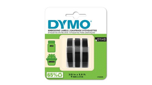Label-Making Tape DYMO 9mm Black 3m Length 3-Pack