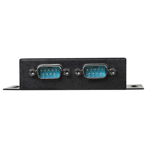StarTech.com ICUSB2322I Industrieller 2-Port USB-auf-Seriell-Adapter-Hub aus schwarzem Stahl
