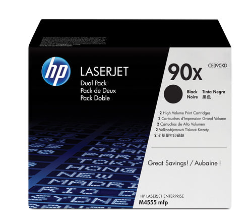 HP 90X 2-pack High Yield Black Original LaserJet Toner Cartridges toner cartridge