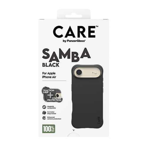 PanzerGlass CARE by ® Fashionable Case Samba Black w. MagSafe iPhone Air mobile phone case