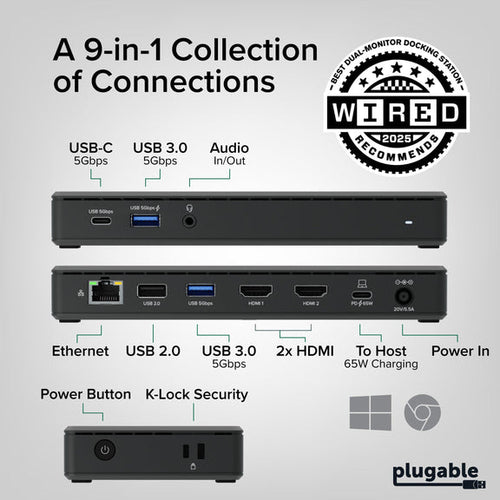 Plugable Technologies UD-MSTH2 laptop dock/port replicator