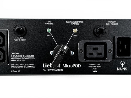 Vertiv 2U MicroPod External maintenance Bypass power distribution unit (PDU)