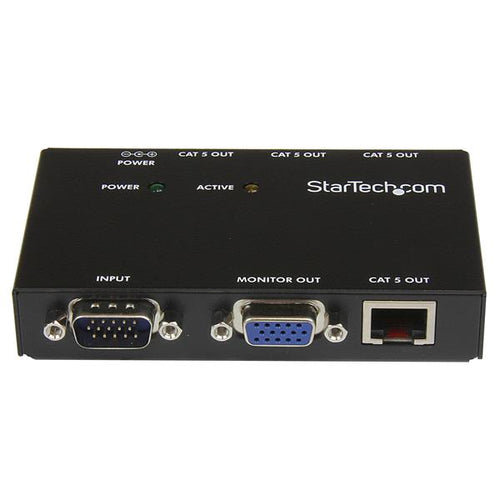 VGA Over CAT5 Video Extender 4 Port 1600x1200 450ft Black