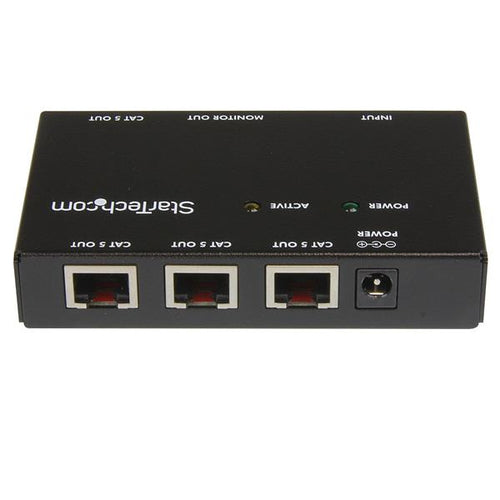 VGA Over CAT5 Video Extender 4 Port 1600x1200 450ft Black