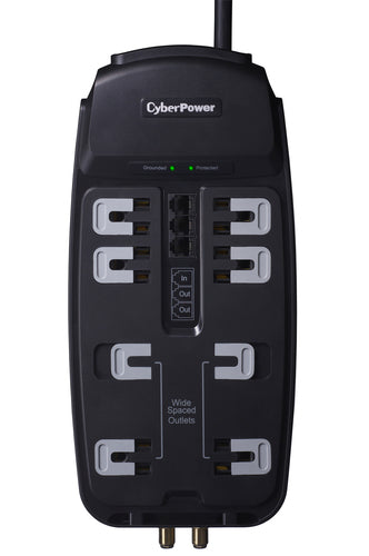 CyberPower CSHT808TC Surge Protector | 2850 Joules | 8 AC Outlets | NEMA 5–15R