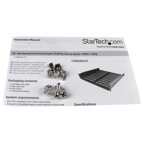 StarTech.com CABSHELFV rack accessory