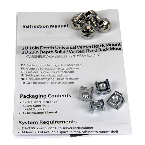 StarTech.com CABSHELF22 rack accessory