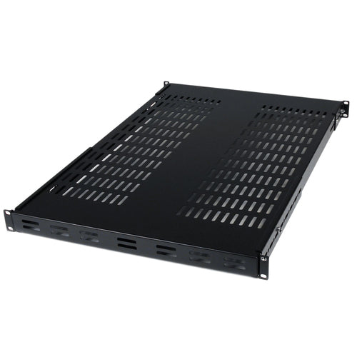 StarTech.com Verstellbare, belüftete Server Rack Ablage – 79,4 kg Traglast, 49,5-96,5 cm verstellbare Tiefe
