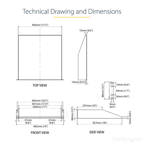 StarTech.com CABSHELFHD rack accessory