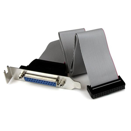 Low Profile 16in Parallel Port Header Cable DB25 (F) to IDC26 Adapter
