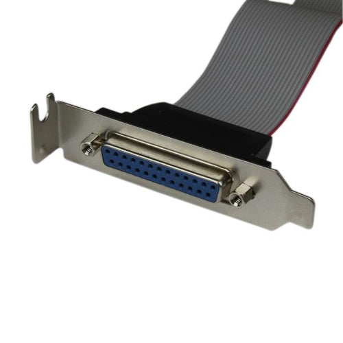 Low Profile 16in Parallel Port Header Cable DB25 (F) to IDC26 Adapter