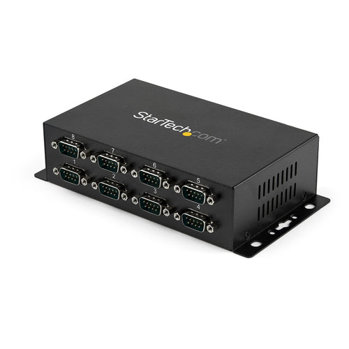 StarTech.com ICUSB2328I USB-auf-RS232-Seriell-Adapter-Hub mit 8 DB9-Ports – USB 2.0, montierbar, Schwarz