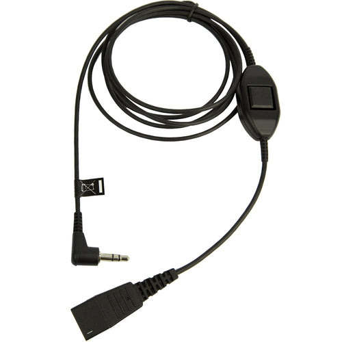 Jabra 8735-019 Audiokabel - QD auf 3,5 mm mit Antworttaste - 0,5 m - Schwarz