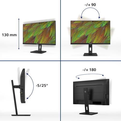 Philips 3000er Serie 27B1U3900 27" 4K Ultra HD LCD Monitor – Schwarz