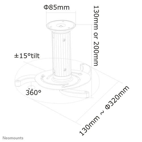 Neomounts BEAMER-C80WHITE project mount