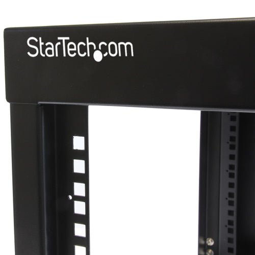 StarTech 6U aufklappbares Open Frame Wandmontage-Rack – Schwarz, 55,9 cm Tiefe – Server-Rack für Zuhause und Unternehmen