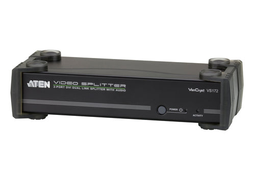 ATEN VS172 DVI-Videosplitter, 3x DVI-D, 2560x1600 Auflösung, Metall, Schwarz
