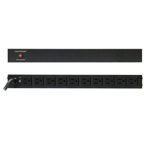 Power Distribution Unit CyberPower PDU15B10R 10 AC Outlets NEMA 5-15R 1U Black Horizontal/Vertical
