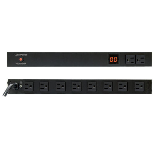 CyberPower PDU15M2F8R 1U Metered 10 AC Outlets LCD Schwarz
