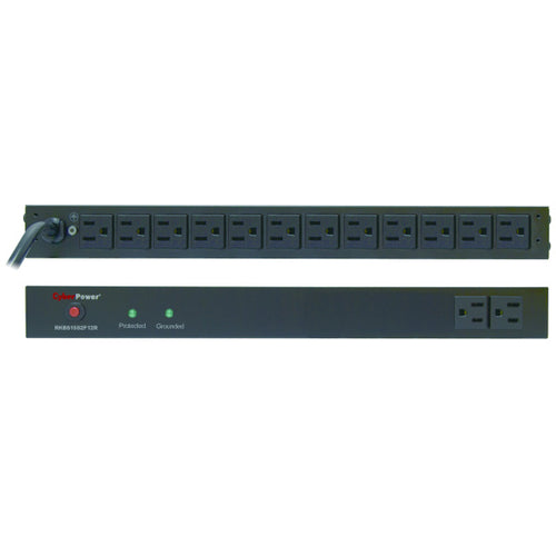 CyberPower RKBS15S2F12R Überspannungsschutz – 3600 Joule, 14 Steckdosen, NEMA 5-15R, Schwarz