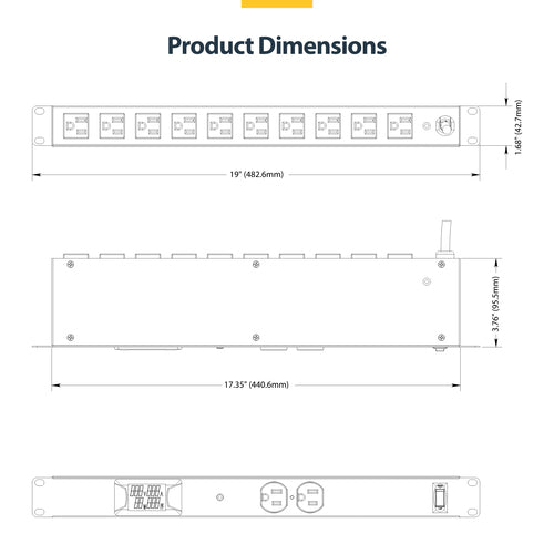 StarTech.com 12NM8-RACK-MOUNT-PDU power distribution unit (PDU)