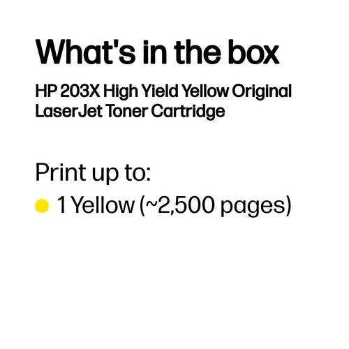 HP LaserJet 203X High Yield Yellow Original toner cartridge