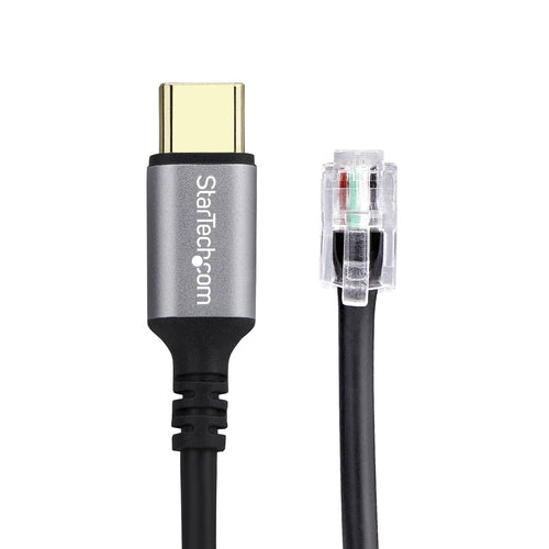 Headset Adapter StarTech.com UR9 USB-C to RJ-9 1.8m Black