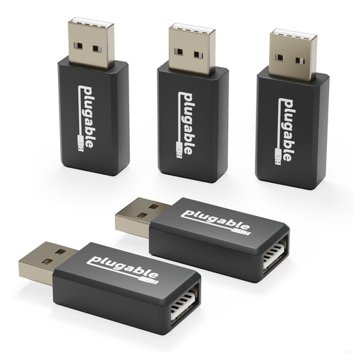 USB Data Blocker 5-Pack Anti-Hacking Fast Charge Adapter