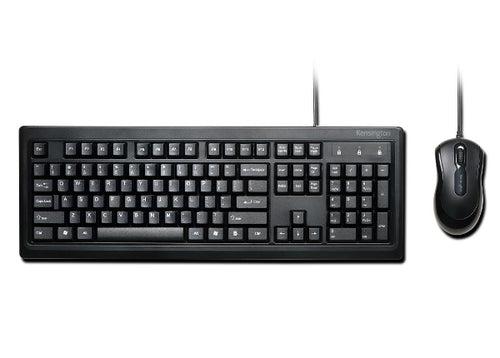 Wired Keyboard Kensington K72436AM Full-Size USB Black Mouse Included