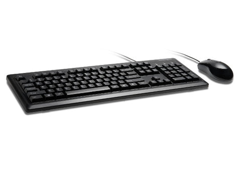 Wired Keyboard Kensington K72436AM Full-Size USB Black Mouse Included